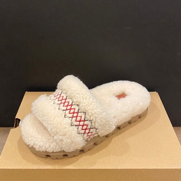UGG Shoes - UGG Women's Cozetta Braid Natural Slip On Slippers Shoes Flats NEW